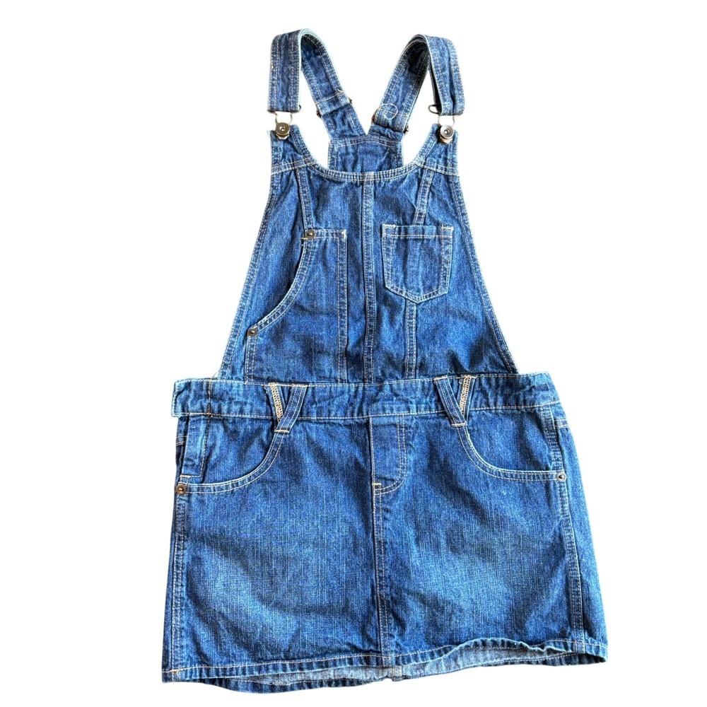 No Boundaries Denim Overalls‎ Dress Juniors Size 9 Blue Jean Y2K